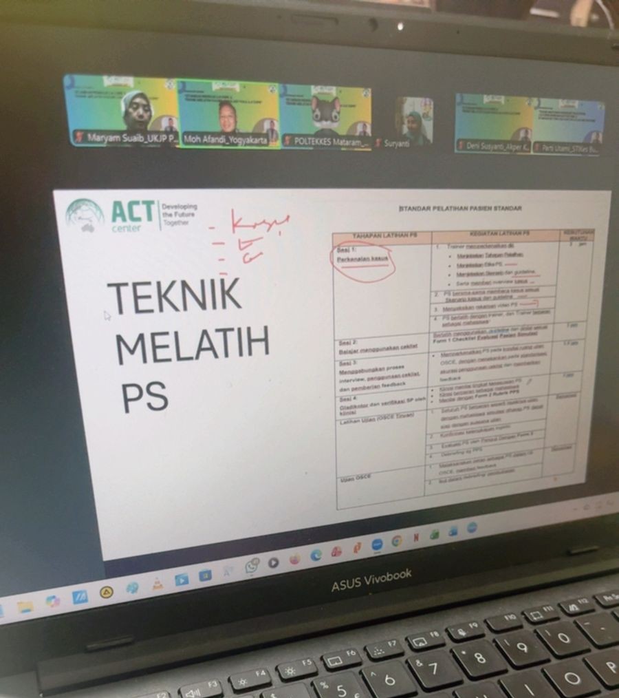 Dosen Fakultas Kesehatan UKJP Mengikuti Workshop Online Penyusunan Checklist Uji OSPE Berbasis Metod